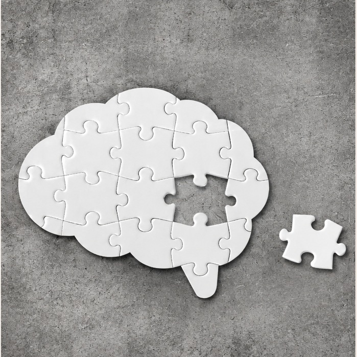 Terapia EMDR — cerebro formado por piezas de puzzle